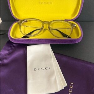 Gucci Bee Clear Crystal Eyeglass Frames